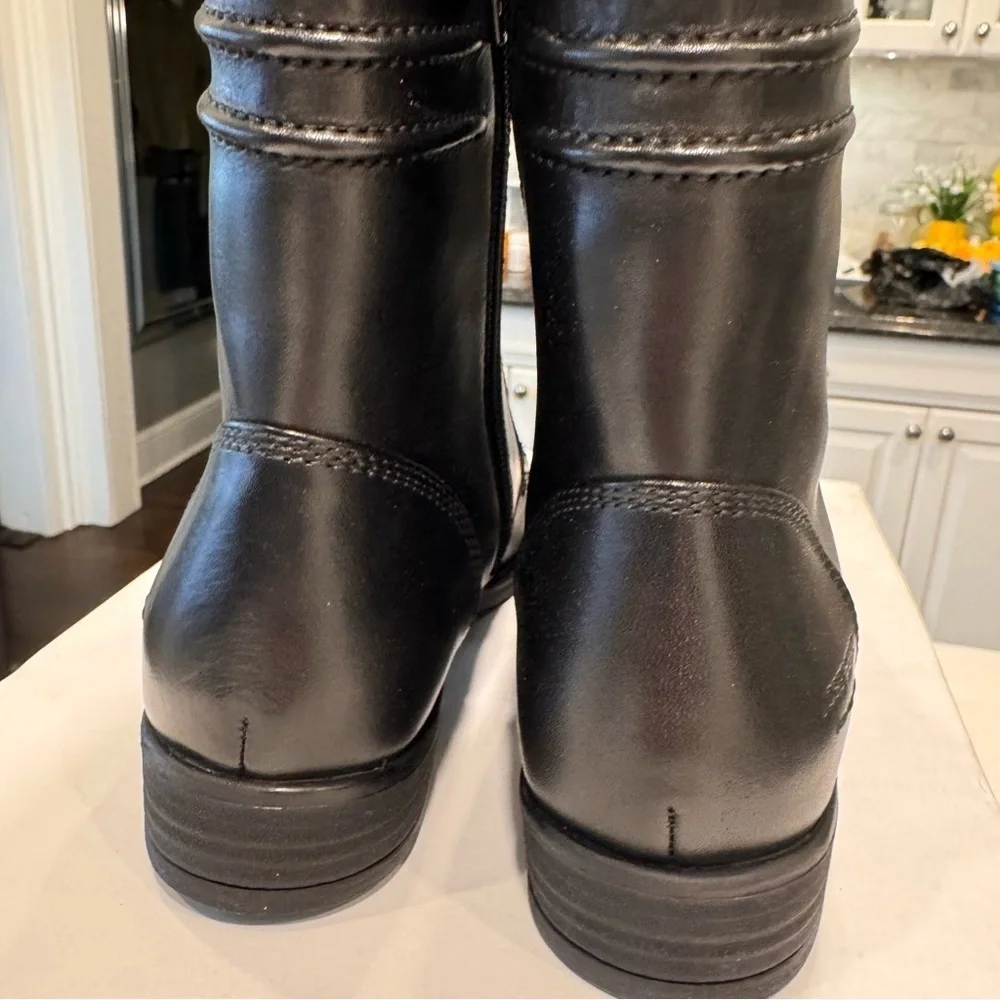 NEW Josef Seibel Simona 01 Women’s Black Leather Lace Up Boots Sz US 6-6.5 EU 37